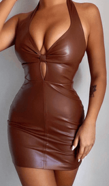 Hollow leather skirt. styleofcb