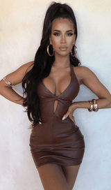 Hollow leather skirt. styleofcb