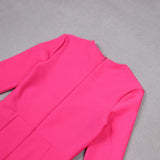 FLOWER LONG SLEEVE MINI BANDAGE DRESS IN RED styleofcb