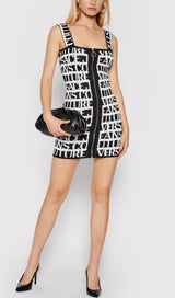 LETTERS SKINNY KNIT DRESS IN BLACK styleofcb