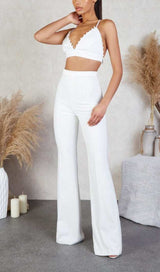 PEARL-DECORATED SUIT IN WHITE styleofcb