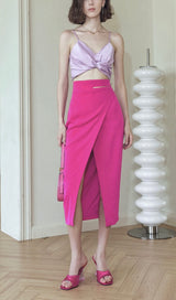 TIE STRAPPY TOP IN PURPLE styleofcb