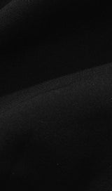 DIAMOND-TRIMMED SUSPENDER MINI DRESS IN BLACK styleofcb