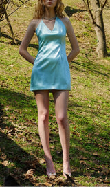 DIAMOND SUSPENDER DRESS IN MINT GREEN styleofcb