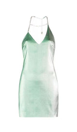 DIAMOND SUSPENDER DRESS IN MINT GREEN styleofcb