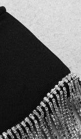 DIAMOND TASSEL KNITTED DRESS IN BLACK styleofcb