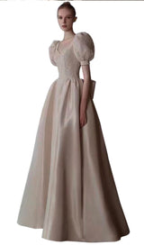 LACE STITCHED SATIN MAXI DRESS IN WHITE styleofcb