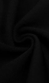 SHINY MESH STITCHED FISHTAIL SUSPENDER MIDI DRESS IN BLACK styleofcb