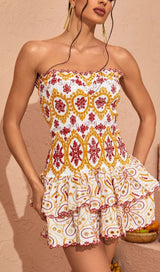 STRAPLESS RUFFLE MINI DRESS Dresses styleofcb