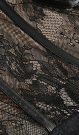 LACE PRINTED MIdi DRESS IN BLACK Dresses styleofcb