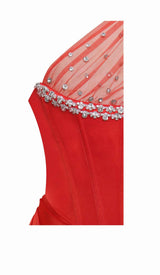 LACE GLITTER CORSET MIDI DRESS IN WINE DRESS STYLE OF CB