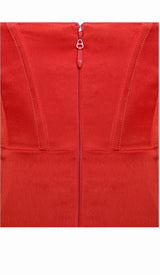 LACE GLITTER CORSET MIDI DRESS IN WINE DRESS STYLE OF CB