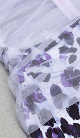 LEOPARD OUT MESH MIDI DRESS IN LAVENDER DRESS STYLE OF CB