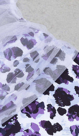 LEOPARD OUT MESH MIDI DRESS IN LAVENDER DRESS STYLE OF CB