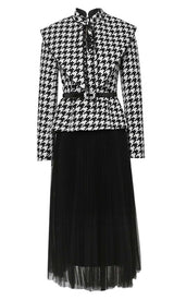 LONG-SLEEVE STAND COLLAR JACKET DRESS DRESS sis label