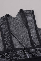 LEOPARD PRINT CRISS CROSS TIGHT BELT SPLIT LONG BANDAGE DRESS Bandage Dresses styleofcb