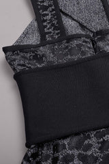 LEOPARD PRINT CRISS CROSS TIGHT BELT SPLIT LONG BANDAGE DRESS Bandage Dresses styleofcb