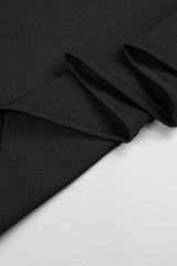 LONG SLEEVE CUT OUT BACKLESS MERMAID MAXI DRESS IN BLACK styleofcb