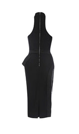 MESH SHOUDER OFF MIDI DRESS IN BLACK Dresses styleofcb