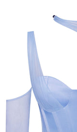 MESH SLEEVE SATIN CIRSET MINI DRESS IN BLUSH Dresses styleofcb