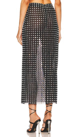 METALLIC SEQUIN SKIRT IN BLACK DRESS STYLE OF CB