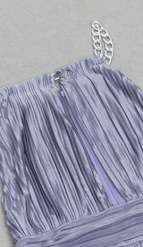 MOCK-NECK SLEEVELESS BELTED MIDI DRESS DRESS STYLE OF CB