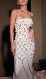 EMBELLISHED FRINGE BODY CHAIN DRESS Dresses styleofcb