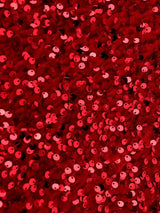 EXAGGERATED SLEEVES SLIM SEQUIN MAXI DRESS IN RED styleofcb