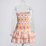 STRAPLESS RUFFLE MINI DRESS Dresses styleofcb