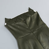 STRAPLESS SATIN SPLIT MAXI DRESS Dresses styleofcb