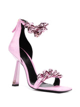 CHAIN SQUARE HEELS IN PINK styleofcb