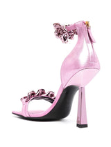 CHAIN SQUARE HEELS IN PINK styleofcb