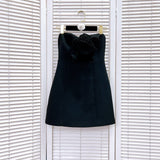 STRAPLESS CUTOUT MINI DRESS IN BLACK Dresses styleofcb