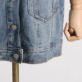 SUIT COLLAR PATCHWORK DENIM TWO-PIECE SUIT styleofcb