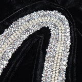 RHINESTONE SERPENTA DEEP-V VELVET MINI DRESS Sequins Dress styleofcb