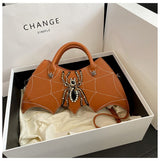 COBWEB CRYSTAL CLUTCH Bags sis label BROWN