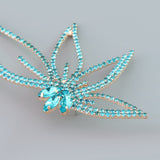 CRYSTAL FLOWER EARRINGS IN BLUE Earrings styleofcb