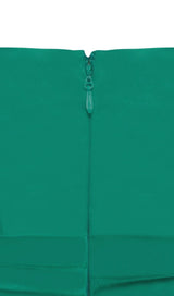 OFF SHOULDER SATIN CORSET MIDI DRESS IN GREEN Dresses styleofcb