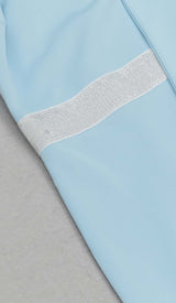 ONE SHOULDER SPLIT BACK MIDI DRESS IN BLUE DRESS styleofcb