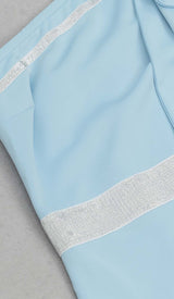 ONE SHOULDER SPLIT BACK MIDI DRESS IN BLUE DRESS styleofcb