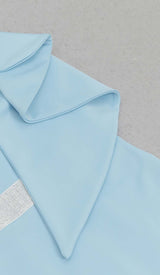 ONE SHOULDER SPLIT BACK MIDI DRESS IN BLUE DRESS styleofcb