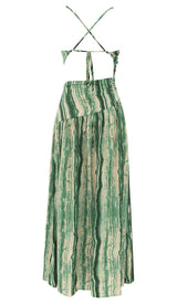 ONE SHOULDER CUT OUT WAIST DRESS IN ALLOVER styleofcb