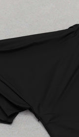 ONE SHOULDER SATIN MAXI DRESS IN BLACK DRESS STYLE OF CB