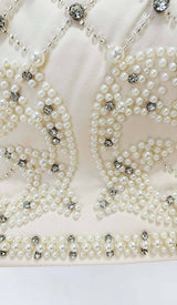 PEARL EMBROIDERED TWO PIECE SET IN IVORY DRESS STYLE OF CB