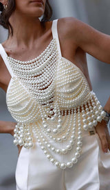 PEARL SUSPENDER CROP TOP DRESS STYLE OF CB