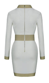 PLUNGE BANDAGE MINI DRESS IN WHITE Dresses styleofcb