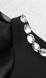 PUFF SLEEVE BANDAGE MINI DRESS IN BLACK Dresses styleofcb