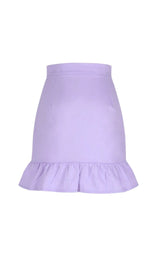 PURPLE RUFFLE PLEATED MINI SKIRT Skirts styleofcb