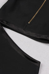 PANTHER HEAD CUT OUT ASYMMETRIC MINI BANDAGE DRESS Bandage Dresses styleofcb