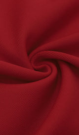 RED PUFF SEELVE BANDAGE MIDI DRESS Dresses styleofcb